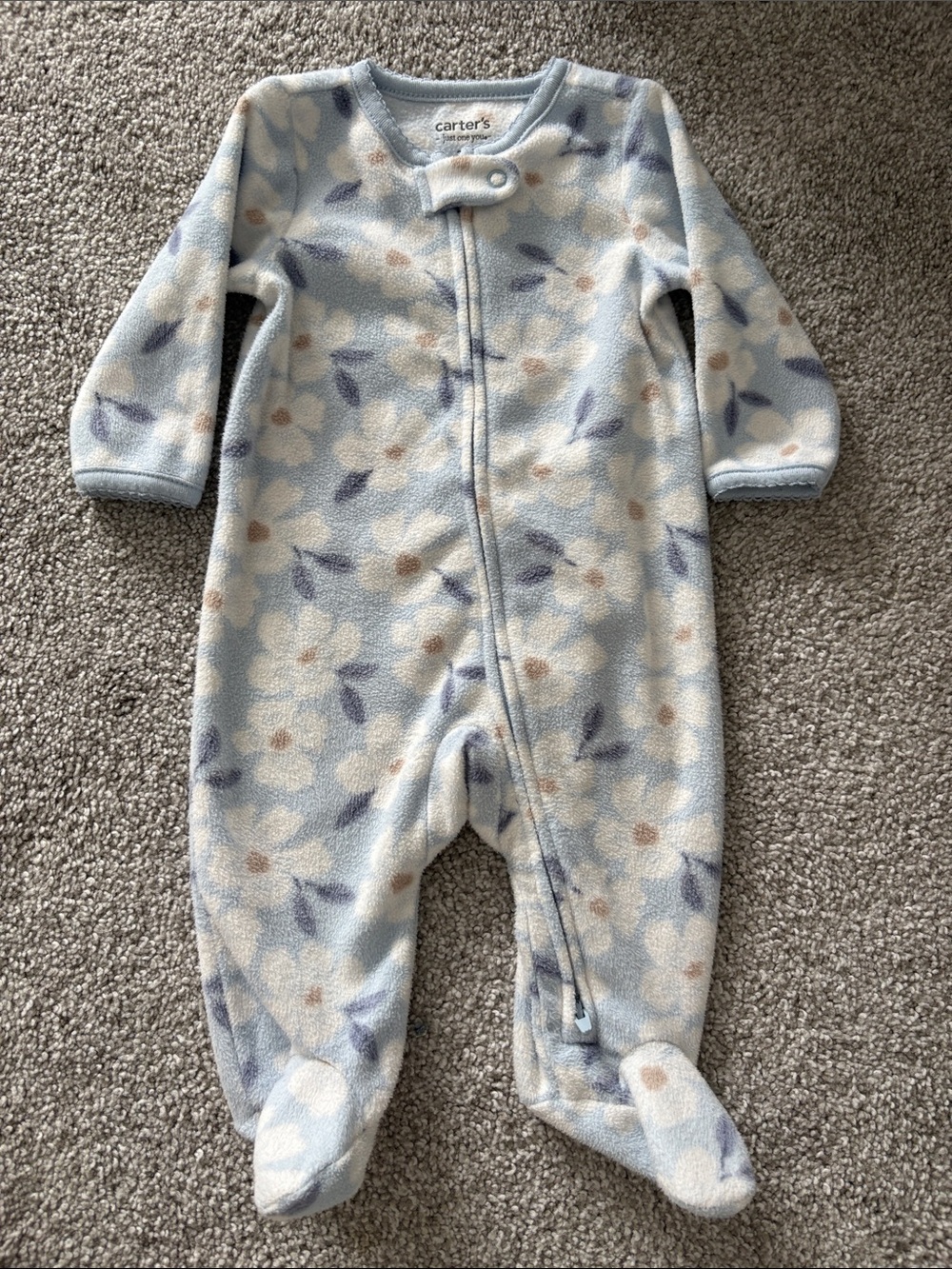 Carter's Floral Fleece Pajama - Size 3M